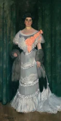 Montserrat Casas de Nieto en robe de soirée